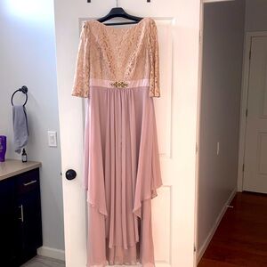 Beautiful Eliza J mother of bride gown. Flowing and elegant.